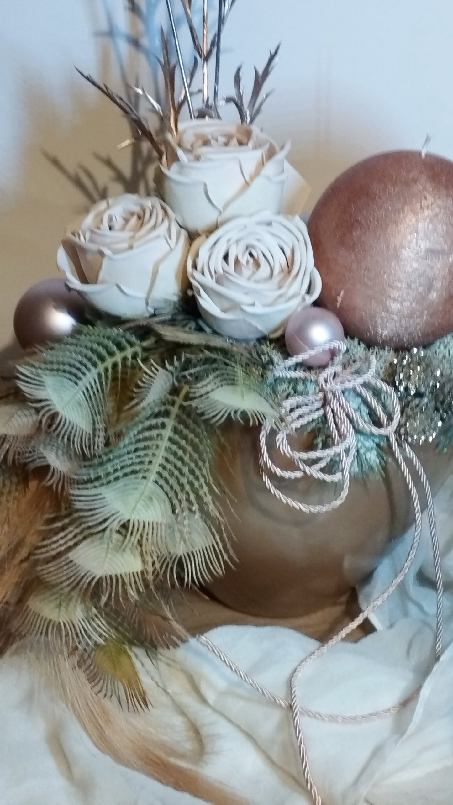 Elegáns rose gold dísz