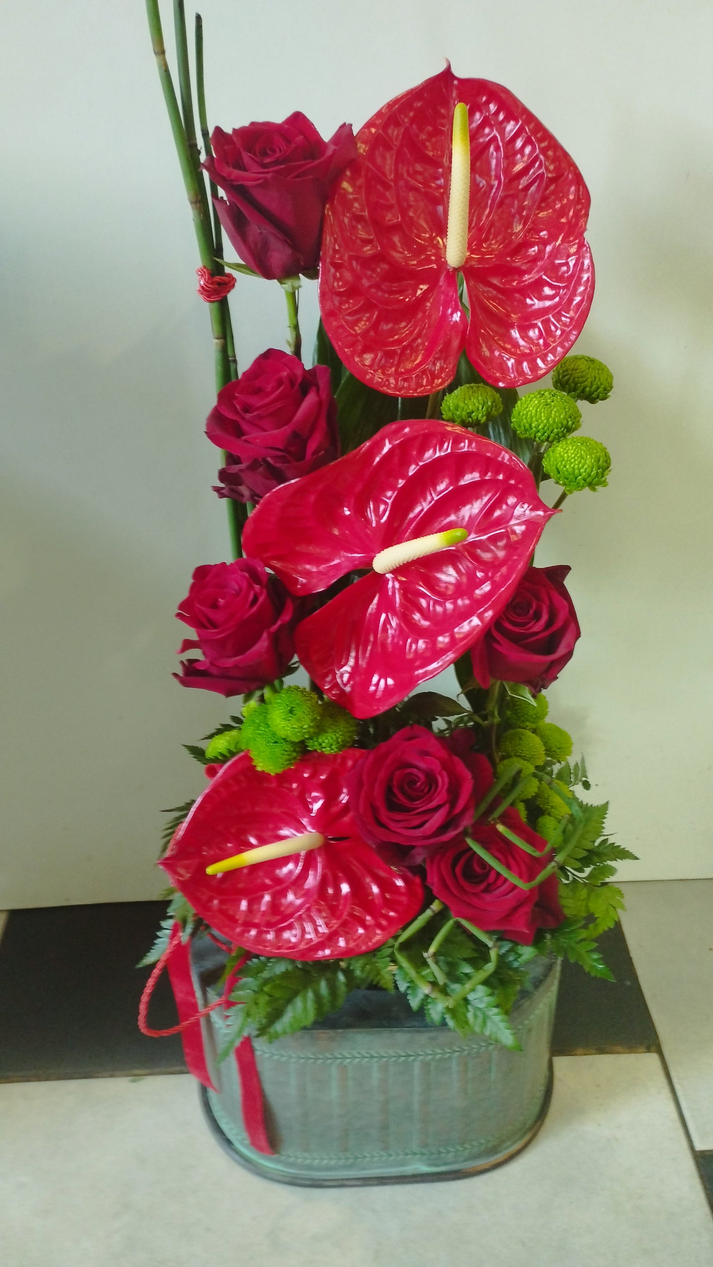 Flamingós aztal dísz