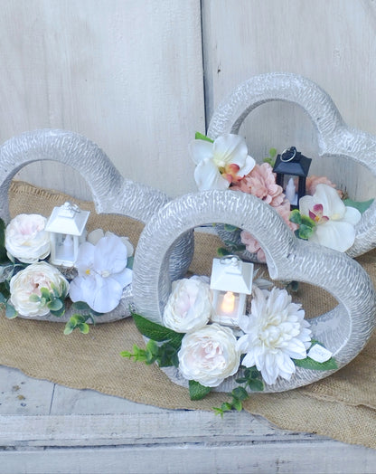 Kő szív lámpással