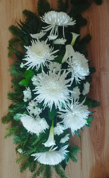 Krizantémos vegyes sírpárna