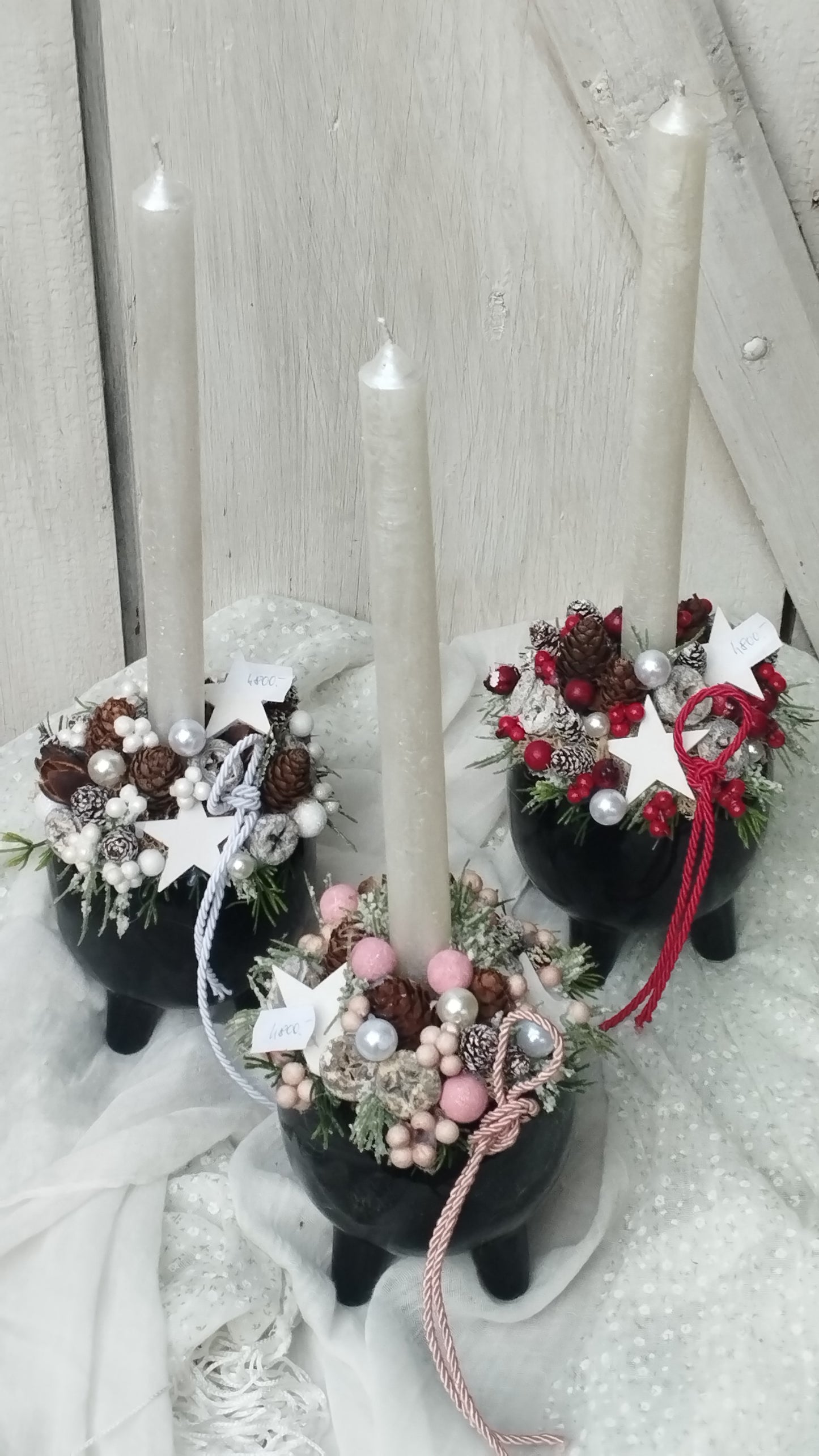 Gyertyás asztaldísz