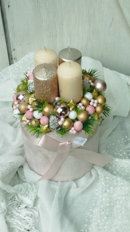 Rózsaszín adventi box