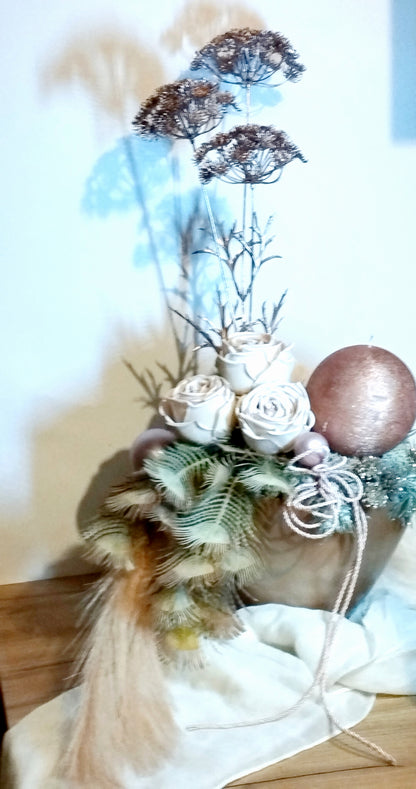 Elegáns rose gold dísz