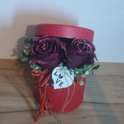 Vörös rózsa piros box